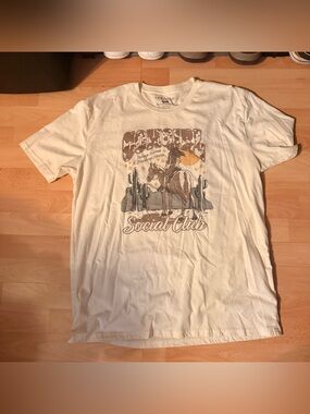 Cowboy Graphic Tee - Cream
